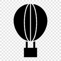 Ballon, Luft, Reisen, Abenteuer symbol