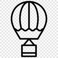 Ballon, Luftballon, Flug, Reise symbol