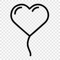 balloon, heart, love, balloons icon svg