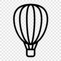 Ballooning, Flight, Adventure, Sightseeing icon svg