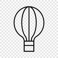 Ballooning, Flying, Adventures, Fun icon svg