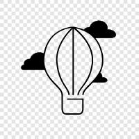 Ballooning, Ballooning Adventure, Balloon Ride, Hot Air Balloon Ride icon svg