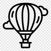 Balonlar, Hava, Seyahat, Sıcak Hava Balonu ikon svg