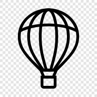 Ballons, Fliegen, Abenteuer, Heißluftballon symbol