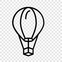 Balloons, Flying, Adventure, Hot Air Balloon icon svg