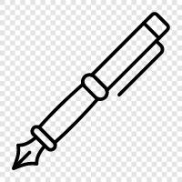 Ballpoint Pen, Fountain Pens for Sale, Pencils and Pens, Fountain Pen icon svg