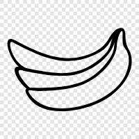 banana chips, banana bread, banana pudding, banana protein shake icon svg