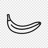 banana recipe, banana bread, banana ice cream, banana split icon svg