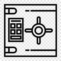 bank, locker, security, safe icon svg