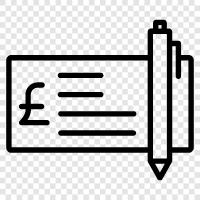 bank, write, draft, deposit icon svg