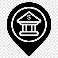 bank branches, bank hours, bank location map, bank location search icon svg