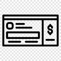 bank, deposit, check, deposit slip icon svg