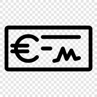 Bank, Banknote, Banküberweisung, Scheck symbol