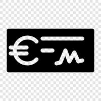 Bank, Scheck, Geld, Konto symbol