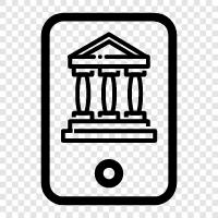 bank, bank app, bank online, online banking symbol