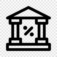 bank rate, bank deposit, bank account, bank transfer icon svg