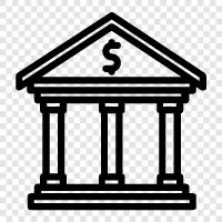 banking, financial institution, deposit, loan icon svg