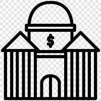 banking, checking account, savings account, money market account icon svg