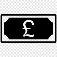 Banknotes, British Pound, Pound Sterling, Great British Pound Banknote icon svg