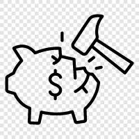 bankruptcy, debt, financial, money icon svg