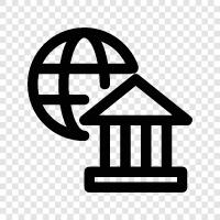 banks, financial institutions, global banking, international financial institutions icon svg