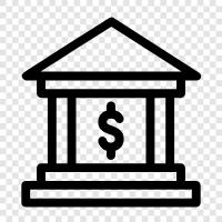 Banks, Financial institution, Credit, Loans icon svg