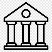 banks, financial institution, financial institutions, credit unions icon svg