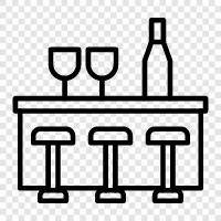 Bar Countertop, Bar Countertops, Bar Stools, Bartender icon svg