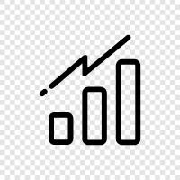 bar graph, line graph, bar chart data, bar graph data icon svg