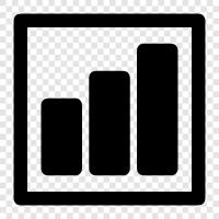 bar graph, data chart, line graph, histogram icon svg