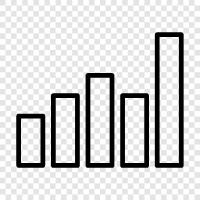 bar graph, bar charting, bar graph data, bar graph example icon svg