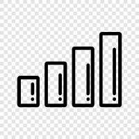 bar graph, volume, graph, horizontal icon svg