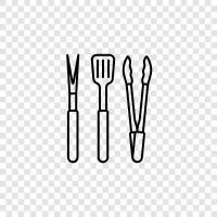 barbecue, grilling, cooking, tools icon svg