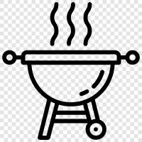 Barbecue, Outdoor cooking, Outdoor dining, Grilling icon svg