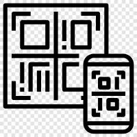 barcode, scannable, 2d code, symbology icon svg