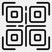 barcodes, QR codes, scanning, decoding icon svg