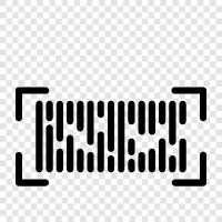 barcodes, machine readable, reading, symbology icon svg