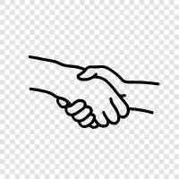 Handel, Verhandlung, Vereinbarung, Kompromiss symbol
