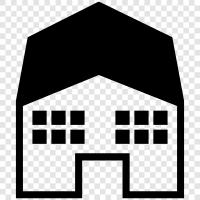 barns, animal barns, chicken barns, horse barns icon svg