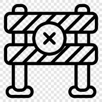 Barrier, Road Block, Road Closure, Traffic Jam icon svg