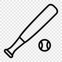 baseball, softball, bat, wooden icon svg