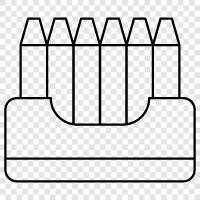 Grundfarben Bleistifte, Farbstifte für Kinder, Farben Bleistifte symbol