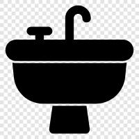 basin, faucet, kitchen, bathroom icon svg