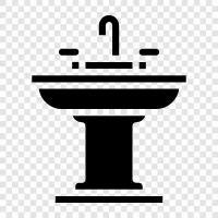 basin, sink, bathroom, kitchen icon svg