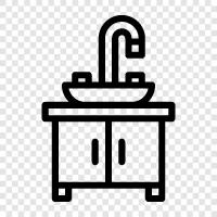 basin, lavatory, sink, bathroom icon svg