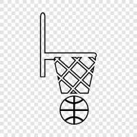 basketbol, hoop, top ikon svg