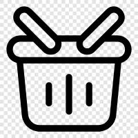 baskets, shopping, groceries, produce icon svg