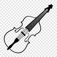 bass, acoustic, string, viola icon svg