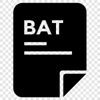 BAT File extension, BAT Files, BAT File creator, BAT File creator software icon svg