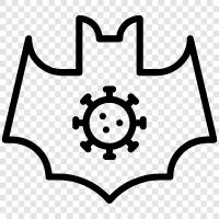 bat, flying, animal, mammal icon svg